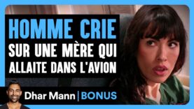 Un homme crie sur une femme qui allaite son enfants